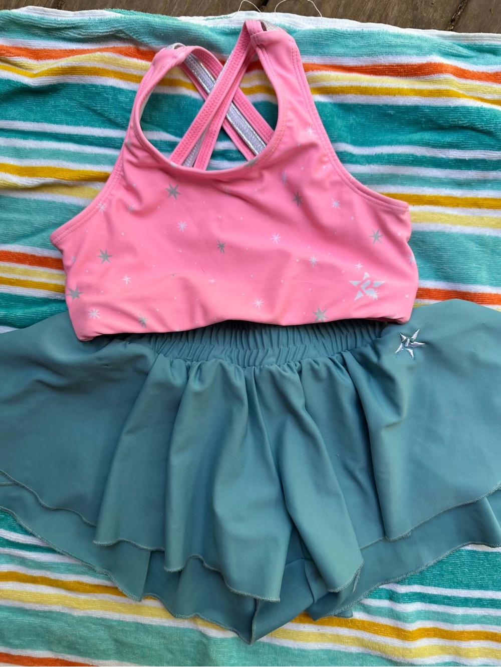 Girls rebel cheer athletic set YS